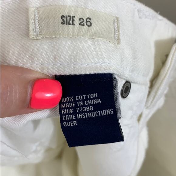 Madewell White Denim Cut-Off Jean Shorts Size 26 - Picture 5 of 6